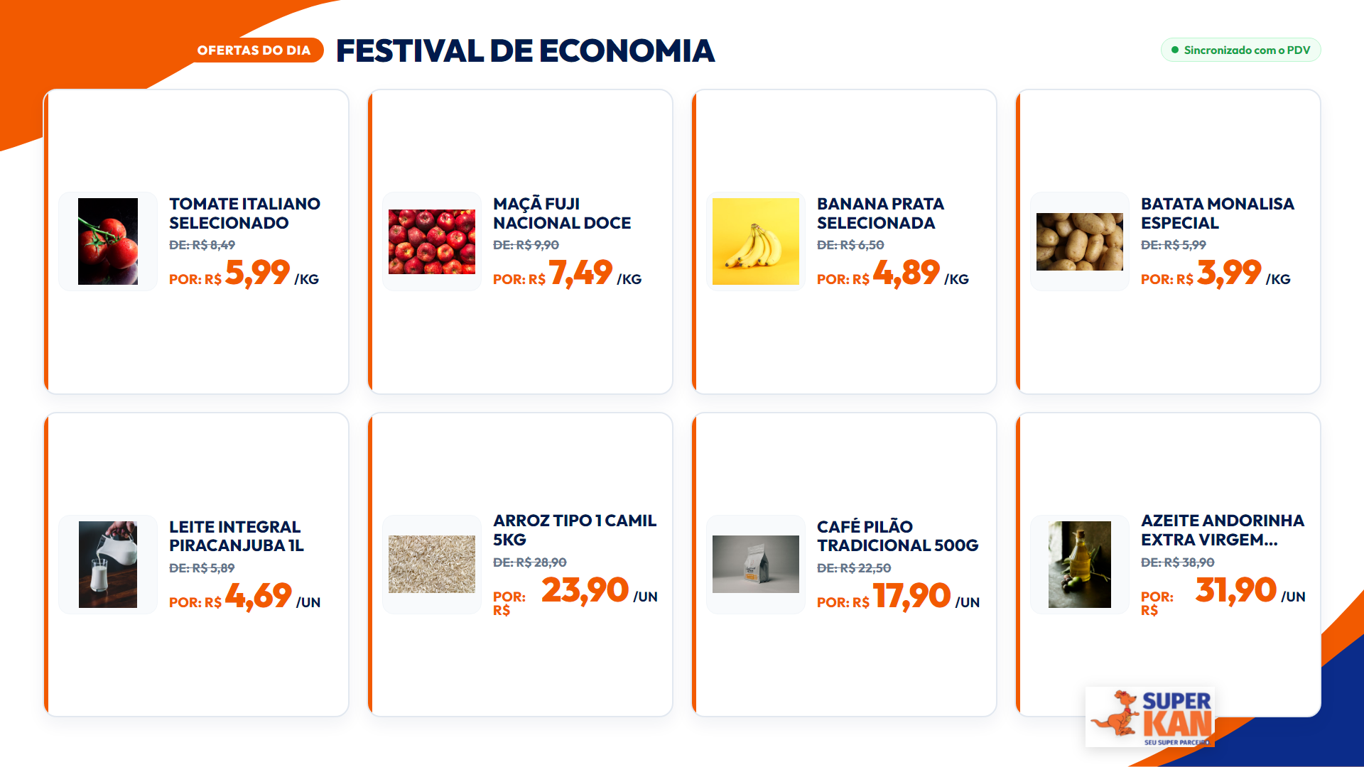 Tela Real SegCommerce TV - Grade Proporcional