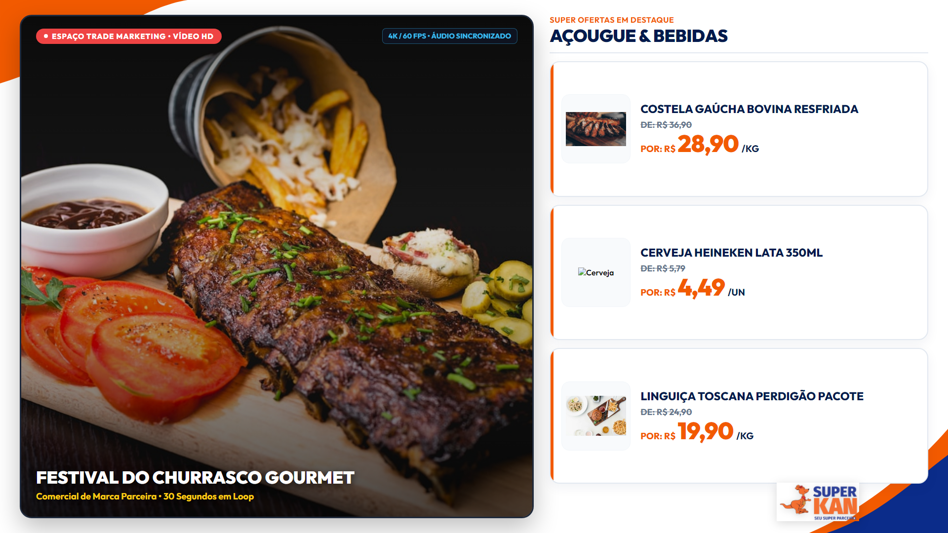Tela Real SegCommerce TV - Split Screen Híbrido